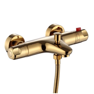 Baterie dus cu termostat si cu montaj pe perete, T205 Gold - Img 7