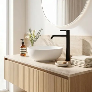 Baterie inalta pentru lavoar Rea Rivo Black High - Img 7