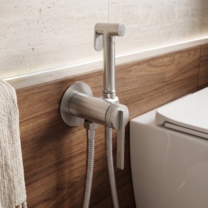 Baterie incastrata pentru bideu Rea Grace Brush Nickel - Img 2