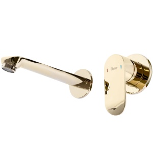 Baterie Lavoar / Cada REA HYPER GOLD, Montaj In Perete, Capat Fix, Monocomanda, Sistem BOX, Auriu - Img 3