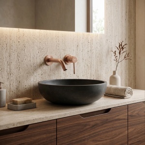 Baterie lavoar incastrata REA Venti Brush Copper - Img 10