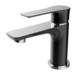 Baterie lavoar PRO HUDSON Low, Montaj pe chiuveta, inaltime 15 cm, finisaj Negru Mat - Img 1