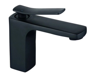 Baterie lavoar PRO SONIC Black Low, Montaj pe blat, inaltime 14 cm, finisaj Negru Mat