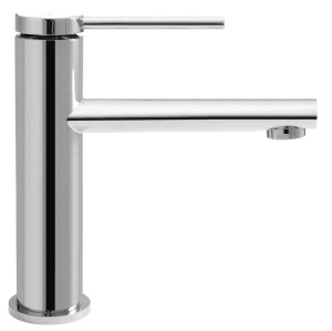 Baterie Lavoar REA OVAL CROM LOW, Montaj Pe Blat, Capat Fix, Monocomanda, Inaltime 18 Cm, Crom - Img 2