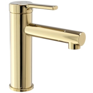 Baterie Lavoar REA PIXEL GOLD LOW, Montaj Pe Blat, Capat Fix, Monocomanda, Inaltime 16.5 Cm, Auriu - Img 6