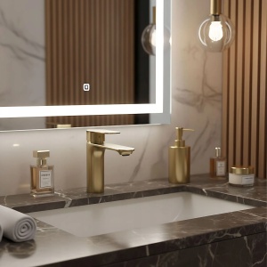 Baterie pentru baie Rea Drop Brush Gold low - Img 3