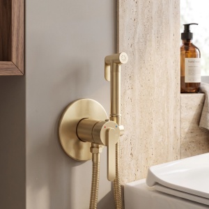 Baterie pentru bideu cu dus Rea Ontario Brush Gold - Img 2
