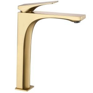 Baterie pentru lavoar baie Rea Joe Brush Gold High