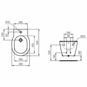 Bideu Ideal Standard Connect suspendat cu fixare complet ascunsa - Img 4