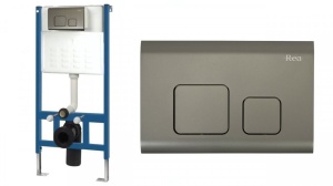 Buton F pentru cadru WC încastrat Nickiel INOX - Img 4