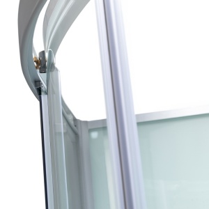 Cabina de dus cu hidromasaj culoare crom periat si cadita alba Puerto-01B 90x 90 cm - Img 10