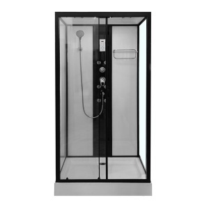 Cabina de dus cu hidromasaj MO-03093 stanga negru 100 x 80 x 215 cm - Img 2