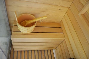 Cabina de dus cu hidromasaj si functie de sauna cu abur, sauna uscata 180 x 110 x 223 cm alb/lemn - Img 21