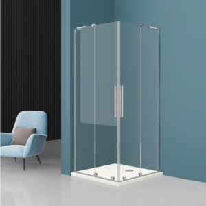 Cabina de dus culisanta Veldman Dakota Duo crom 80 x 110 cm sticla 8 mm - Img 3