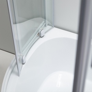 Cabina de dus din sticla securizata cu cadita de dus inalta montaj stanga Maja 115 x 85 cm - Img 5