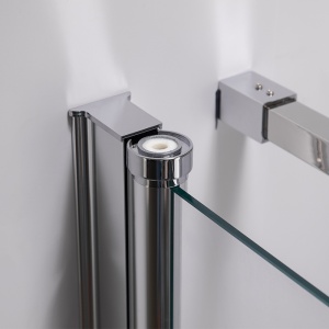 Cabina de dus din sticla securizata cu cadita de dus slim neagra KZ1180B/RIKO 90 x 90 cm - Img 12