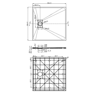 Cabina de dus din sticla securizata cu rame negre si cadita de dus slim gri BL30B/JUKO 90 x 90 cm - Img 15