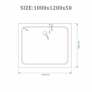 Cabina de dus dreptunghiulara cu cadita de dus, Culoare Negru, Dimensiune 120X100 cm, Finisaj Crom - Img 9