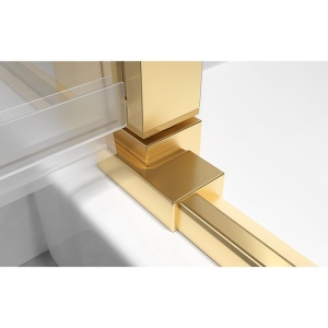 Cabina de dus dreptunghiulara din sticla securizata cu rame aurii KZ13C 120 x 90 cm - Img 13