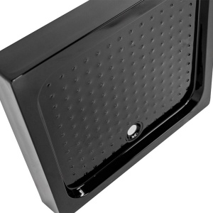 Cabina de dus dreptunghiulara din sticla securizata cu rame cromate si cadita neagra antialunecare KZ12B-SXL03C 100 x 80 cm - Img 22
