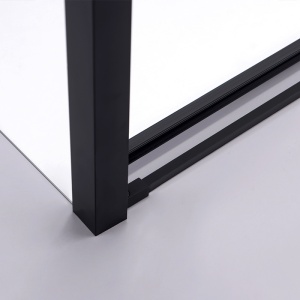 Cabina de dus dreptunghiulara din sticla securizata si rame negre Nova 120 x 80 cm - Img 11