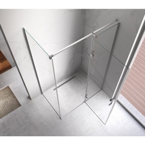 Cabina de dus dreptunghiulara sticla securizata rama crom KZ03D 120 x 100 cm - Img 15
