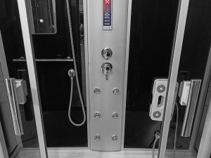 Cabina de dus MO-02005 cu hidromasaj crom 150X83X220CM - Img 11