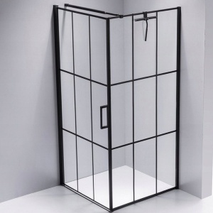 Cabina de dus patrata cu cadita de dus inclusa BS13A/SXL02A 80 x 80 cm negre - Img 8