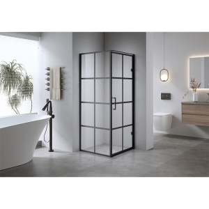 Cabina de dus patrata cu rama neagra si sticla transparenta BS10A 80 x 80 cm - Img 4