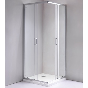 Cabina de dus patrata din sticla securizata 5mm si rame cromate cu cadita neagra inclusa KZ93A-ST02A 80 x 80 cm - Img 5