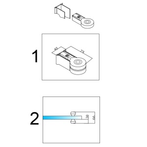 Cabina de dus patrata din sticla securizata 6 mm si rame cromate KZ1290A 80 x 80 cm - Img 12