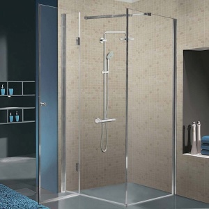 Cabina de dus patrata din sticla securizata cu finisaje cromate KZ1390A 80 x 80 cm - Img 13