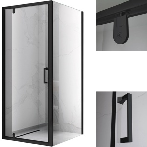 Cabina de dus patrata din sticla securizata cu rame negre KZ04A 70 x 70 cm - Img 14