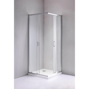 Cabina de dus patrata Mediterraneo Siri crom 80 x 80 cm sticla 5 mm - Img 3