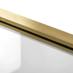 Cabina de dus REA Atlas, Dimensiuni 100x80x80 cm, echipata cu 2 pereti si usa batanta, Culoare Auriu Periat - Img 7