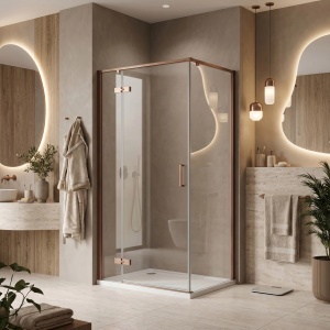 Cabina de dus Rea Bruno Brush Copper 120 x 90 cm - Img 6