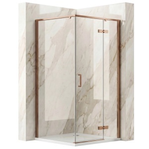 Cabina de dus Rea Bruno Brush Copper 90x90 cm