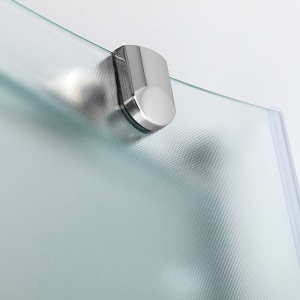 Cabina de dus semicirculara cu sticla securizata mata si cadita de dus inalta MAJA 80 x 80 cm - Img 17