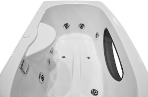 Cabina de dus SPA cu hidromasaj sticla neagra si rame argintii165x85x220 cm - Img 6