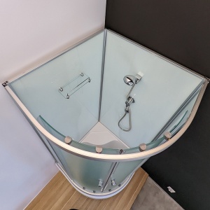 Cabina dus Semicerculara cu cadita WSH304B , sticla mata, dimensiune 90x90 - Img 16