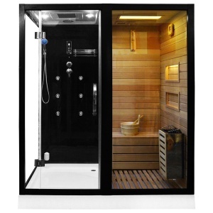 Cabina multifunctionala cu sauna uscata, sauna cu aburi si cabina de dus, montaj dreapta 180 × 110 × 223 cm - Img 15