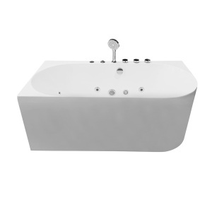 Cada asimetrica de colt cu hidromasaj si cromoterapie MO-18043L montaj stanga – 150 x 75 x59 cm, alb - Img 3