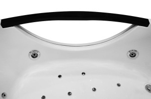Cada baie cu hidromasa si SPA Black pentru o persoana, montaj dreapta, 169 x 90 x 56 cm - Img 10