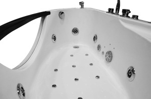 Cada baie cu hidromasa si SPA Black pentru o persoana, montaj dreapta, 169 x 90 x 56 cm - Img 20