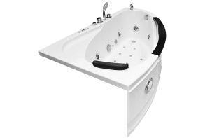 Cada baie cu hidromasa si SPA Black pentru o persoana, montaj stanga, 169 x 90 x 56 cm - Img 6