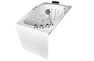 Cada cu hidromasaj asimetrica MUE-007A stanga – 170 x 100 x 70 cm, 49 duze, incalzitor si Bluetooth - Img 5