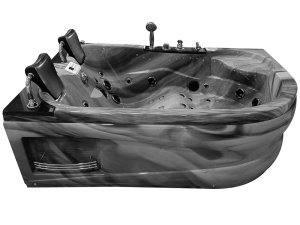 Cada cu hidromasaj SPA pentru 2 persoane MUS-1062 stanga, 180 x 122 x 60 cm, gri - Img 4
