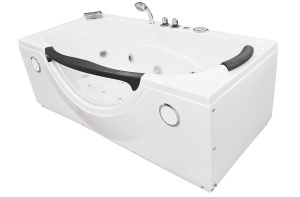 Cada de baie cu hidromasaj si cromoterapie MO-1002 cu geam panoramic, baterie termostatica si Bluetooth – 180 x 88 x 65 cm - Img 3