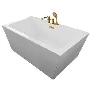 Cada de baie cu montaj la perete MO-1039D cu baterie aurie 152 x 80 x 58 cm - Img 2