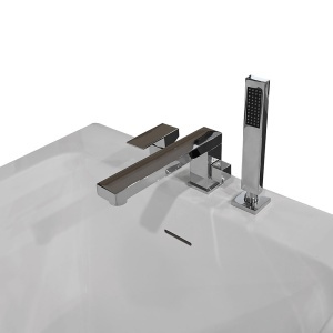 Cadă de baie cu montaj pe dreapta, cu baterie cromata 160 x 75 x 58 cm - Img 6